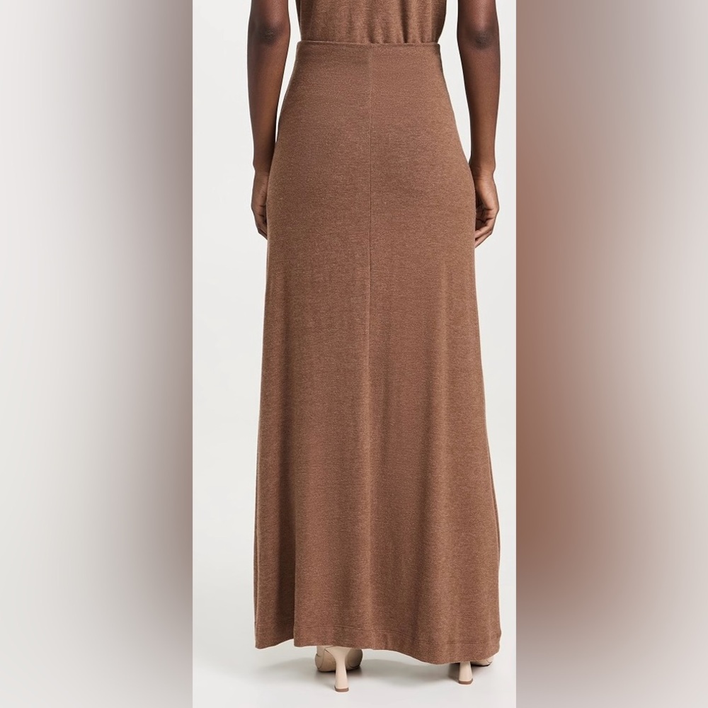 NWT Shopbop LESET Lauren High Waist Knit Maxi Skirt XL “Squirrel” Brown So Soft! - Picture 5 of 15